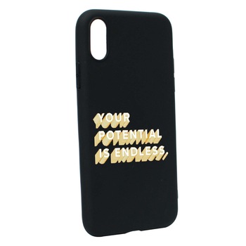 Husa de protectie cu mesaj Endless, pentru Apple iPhone XS Max, rezistenta la uzura, anti-alunecare, din silicon Premium, B484 Husa de protectie cu mesaj Endless, pentru Apple iPhone XS Max, rezistenta la uzura, anti-alunecare, din silicon Premium, B484