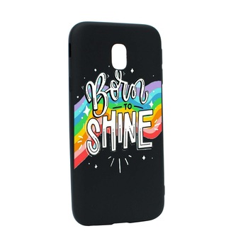 Husa de protectie cu mesaj Born to shine, pentru Samsung Galaxy J7 2017, rezistenta la uzura, anti-alunecare, din silicon Premium, B489 Husa de protectie cu mesaj Born to shine, pentru Samsung Galaxy J7 2017, rezistenta la uzura, anti-alunecare, din silicon Premium, B489
