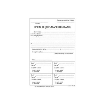 Ordin de deplasare EVOffice, A5 FV Ordin de deplasare EVOffice, A5 FV