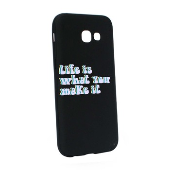 Husa de protectie cu mesaj Life is, pentru Samsung Galaxy A5 2017, rezistenta la uzura, anti-alunecare, din silicon Premium, B491 Husa de protectie cu mesaj Life is, pentru Samsung Galaxy A5 2017, rezistenta la uzura, anti-alunecare, din silicon Premium, B491