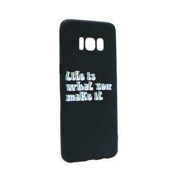 Husa de protectie cu mesaj Life is, pentru Samsung Galaxy S8, rezistenta la uzura, anti-alunecare, din silicon Premium, B491 Husa de protectie cu mesaj Life is, pentru Samsung Galaxy S8, rezistenta la uzura, anti-alunecare, din silicon Premium, B491