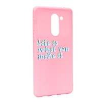 Husa de protectie cu mesaj Life is, pentru Huawei Mate 9 Lite / Honor 6X, rezistenta la uzura, anti-alunecare, din silicon Premium, P491