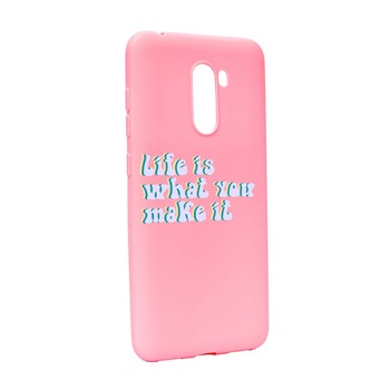 Husa de protectie cu mesaj Life is, pentru Xiaomi PocoPhone F1, rezistenta la uzura, anti-alunecare, din silicon Premium, P491 Husa de protectie cu mesaj Life is, pentru Xiaomi PocoPhone F1, rezistenta la uzura, anti-alunecare, din silicon Premium, P491