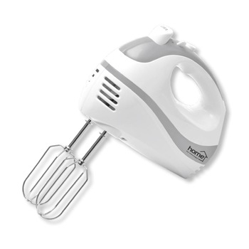 Mixer de mana pentru bucatarie , Home , Putere 250 W , 5 Trepte de viteza , Functie Turbo , Buton pentru eliberare , Curatare Usoara , Modern , Alb Mixer de mana pentru bucatarie , Home , Putere 250 W , 5 Trepte de viteza , Functie Turbo , Buton pentru eliberare , Curatare Usoara , Modern , Alb