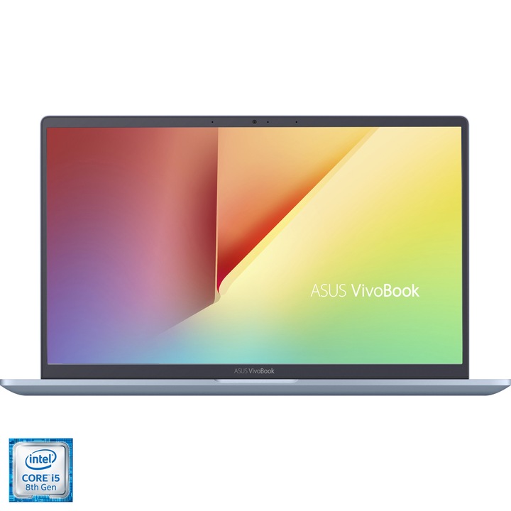Laptop ultraportabil ASUS VivoBook 14 X403FA cu procesor Intel® Core™ i5-8265U pana la 3.90 GHz Whiskey Lake, 14", Full HD, 8GB, 512GB SSD, Intel UHD Graphics 620, Endless OS, Silver Blue