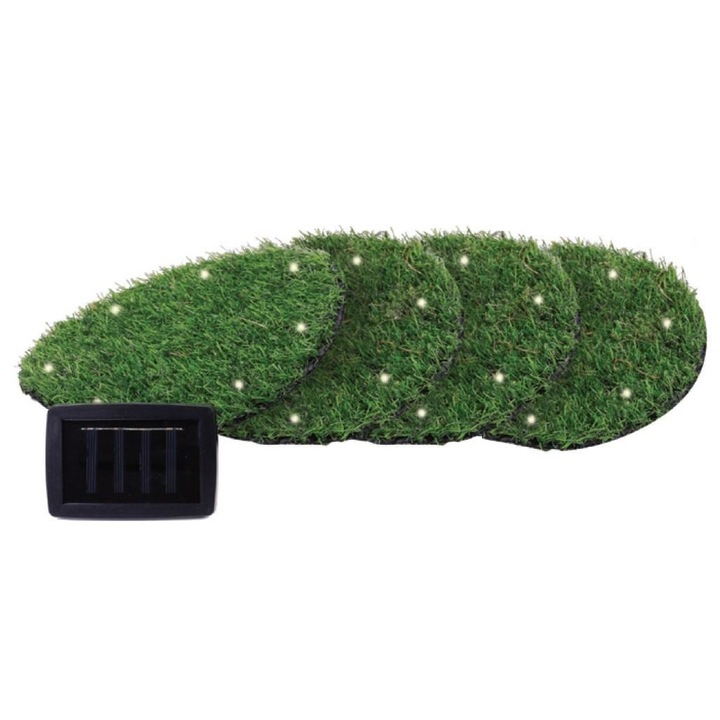 Комплект 4 соларни лампи STREND PRO Grass, 4x8 LED, AA, 24 см