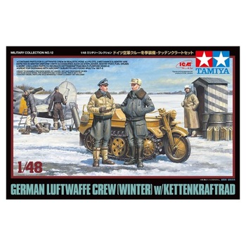 Macheta Militara Tamiya German Luftwaffe crew winter with Kettenkraftrad 1:48 Tam 32412 Macheta Militara Tamiya German Luftwaffe crew winter with Kettenkraftrad 1:48 Tam 32412