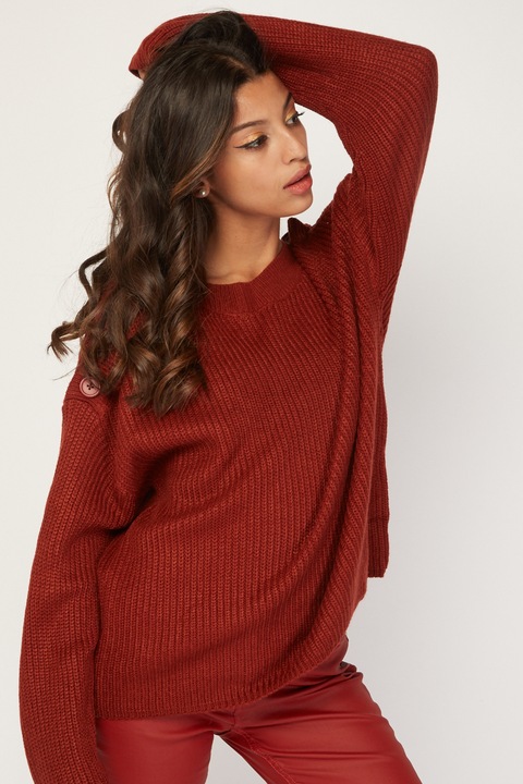 Плетен пуловер с копчета New Look, Размер S
