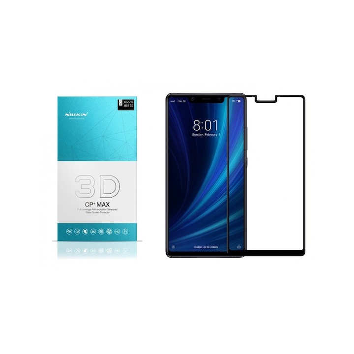 Π‘ΡΡΠΊΠ»Π΅Π½ ΠΏΡΠΎΡΠ΅ΠΊΡΠΎΡ Π·Π° Xiaomi Mi 8 SE Nillkin 3D CP+ MAX- Π§Π΅ΡΠ΅Π½