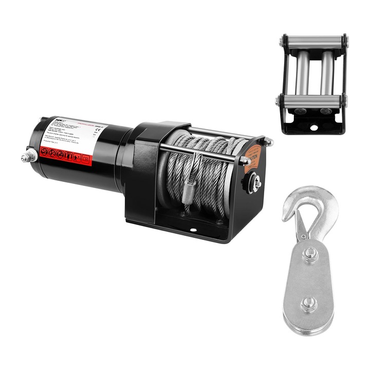 кабелна лебедка, ТБО, 13 м, 1590 кг, Черна