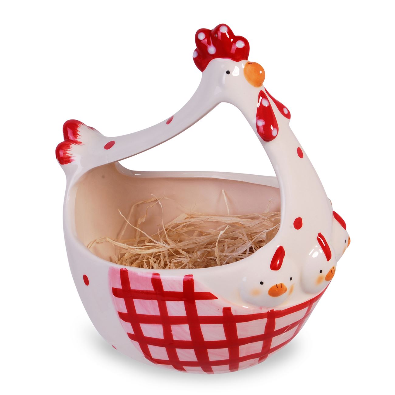 Vas Decorativ de Paste, model cu Maner, Ceramica, 21,5 cm - eMAG.ro