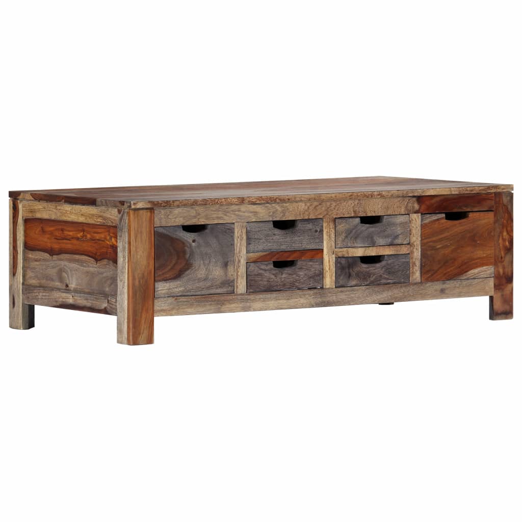Masuta de cafea, vidaXL, Lemn palisandru, 100 x 55 x 30 cm, Gri