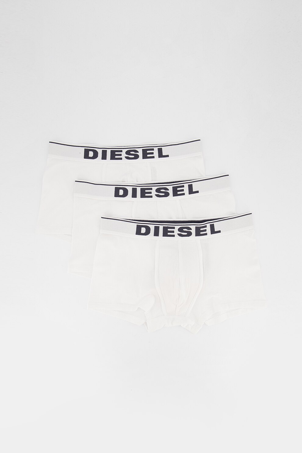 Diesel, Set de boxeri Damien - 3 perechi, Alb optic/gri inchis