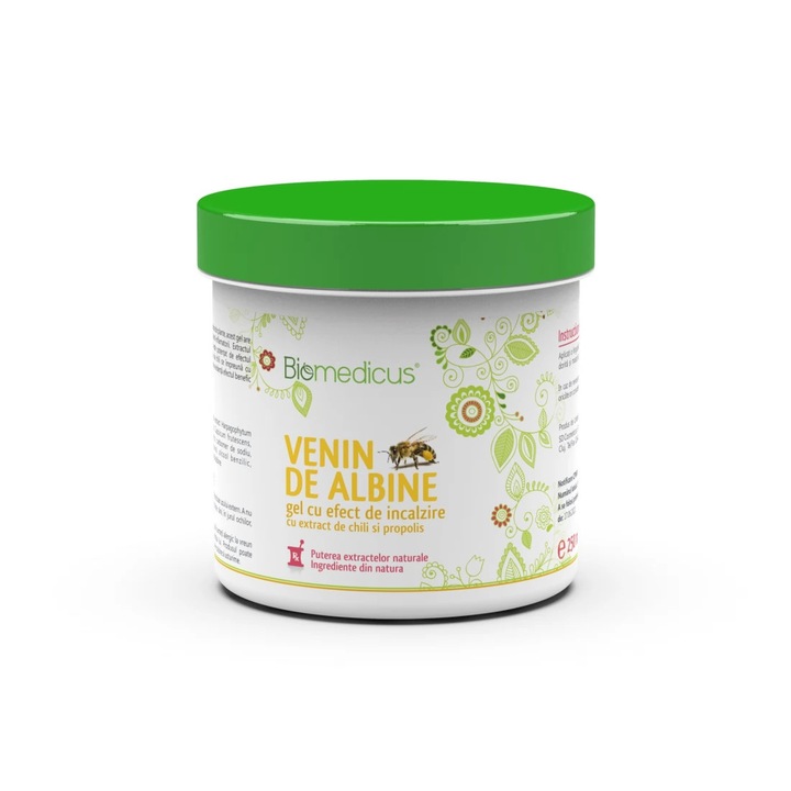 Gel Puterea albinei, propolis si extract de ardei iute 250 ml Biomedicus