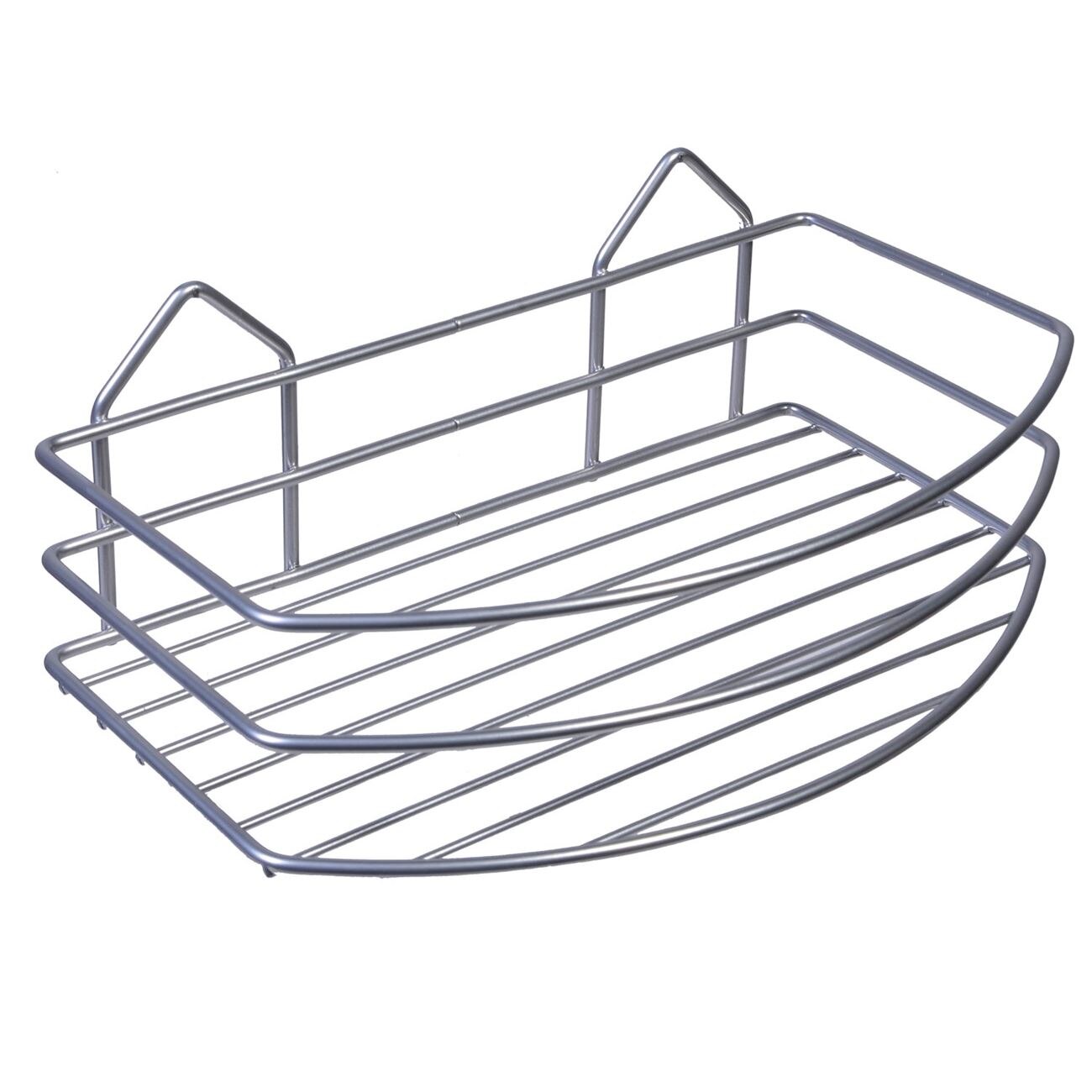 Raft Zola®, de colt, metalic, pentru baie, 24x15x7 cm