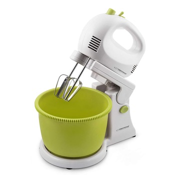 Mixer cu Bol Esperanza, Putere 300 W, Capacitate Bol 3 L, 5 Trepte de Viteza, Functie Turbo, Accesorii Incluse, Alimentare 220 - 240 V, Design Ergonomic, Alb&Verde Mixer cu Bol Esperanza, Putere 300 W, Capacitate Bol 3 L, 5 Trepte de Viteza, Functie Turbo, Accesorii Incluse, Alimentare 220 - 240 V, Design Ergonomic, Alb&Verde