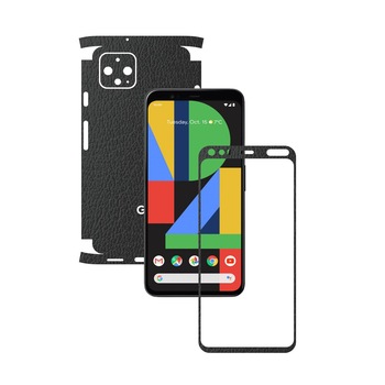 Folie Protectie Carbon Skinz pentru Google Pixel 4 XL - Piele Neagra 360 Cut, Skin Adeziv Full Body Cover pentru Rama Ecran, Carcasa Spate si Laterale Folie Protectie Carbon Skinz pentru Google Pixel 4 XL - Piele Neagra 360 Cut, Skin Adeziv Full Body Cover pentru Rama Ecran, Carcasa Spate si Laterale