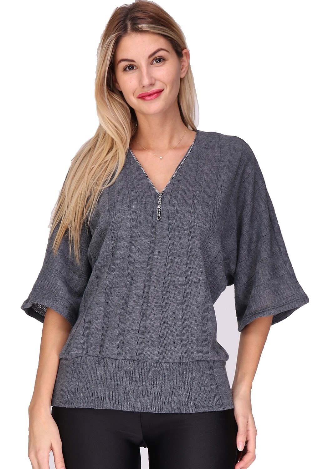 Pulover cu anchior, Gri