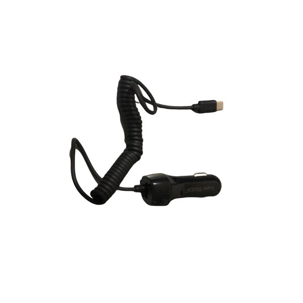 Incarcator auto cu 1 port USB si cablu Type-C Super Touch, Black