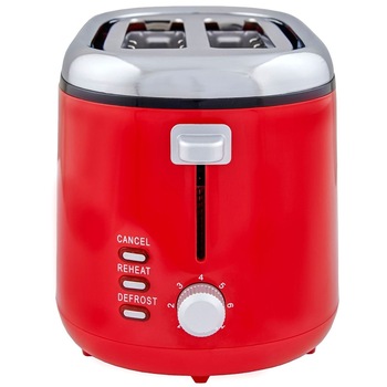 Prajitor de paine EVO Daewoo, putere 900 W, 2 felii rosu Prajitor de paine EVO Daewoo, putere 900 W, 2 felii rosu