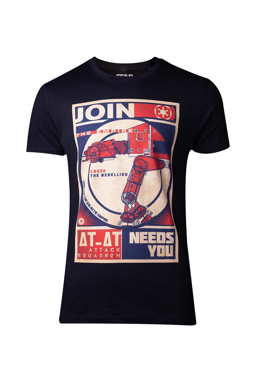 Tricou din bumbac Constructivist Poster, Star Wars: Episode V - The Empire Strikes Back, Negru, Negru