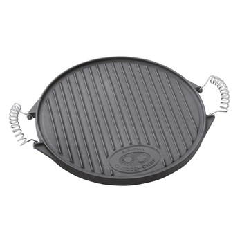 Plita fonta cu manere, cu 2 fete, neteda si striata, Ø 33 cm, OUTDOORCHEF Plita fonta cu manere, cu 2 fete, neteda si striata, Ø 33 cm, OUTDOORCHEF