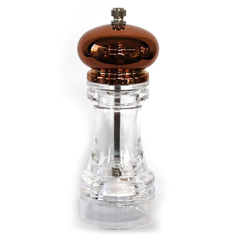 Rasnita acrilica cu capac bronz condimente 15cm