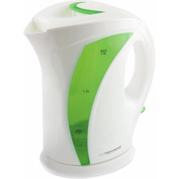 Fierbator din Plastic Rezistent, Putere 2200 W, Capacitate 1,8 L, Alimentare 220 - 240 V, Design Ergonomic, Alb&Verde
