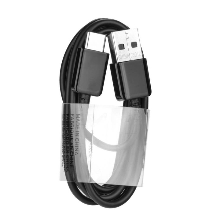 Eredeti kábel Samsung EP-DG950CBE / USB Type C, tömeges, fekete