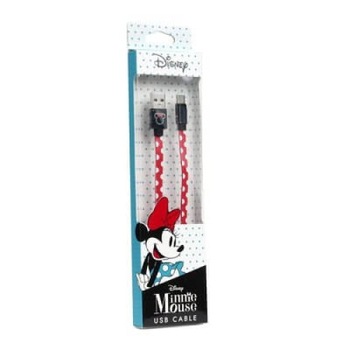 Cablu USB Type C / USB C - USB, cu Licenta, cu Buline, Minnie Dots, Rosu Cablu USB Type C / USB C - USB, cu Licenta, cu Buline, Minnie Dots, Rosu