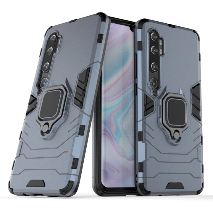 Калъф за телефон Ring Armor Case Kickstand Tough Rugged за Xiaomi Mi Note 10/Mi Note 10 Pro/Mi CC9 Pro, син