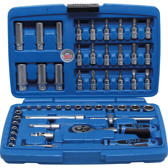 Trusa chei hexagonale 4-14mm, actionare 1/4, 53 piese