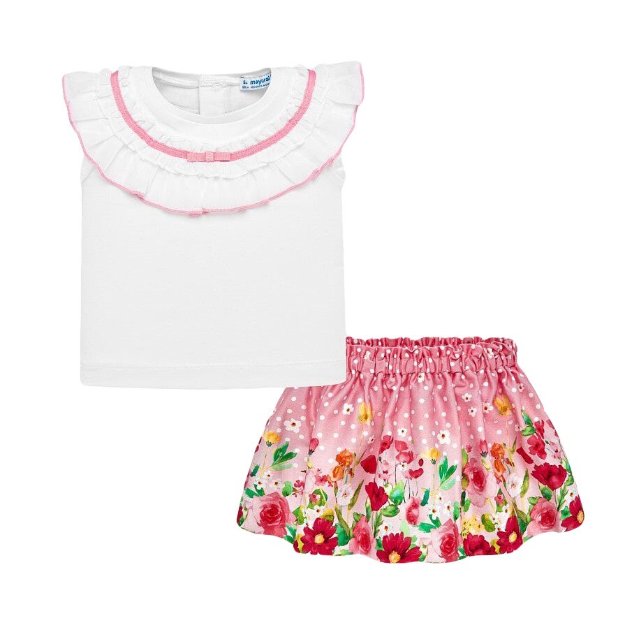 Set Mayoral tricou si fusta fetita 18 luni