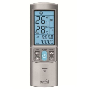 Telecomanda Universala pentru aparate de aer conditionat Home , 2000 de coduri , Afisare permanenta a temperaturii , Temporizare programabila , Mod de adormire SMART , Cautare automata , Argintiu Telecomanda Universala pentru aparate de aer conditionat Home , 2000 de coduri , Afisare permanenta a temperaturii , Temporizare programabila , Mod de adormire SMART , Cautare automata , Argintiu