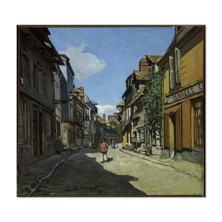 Tablou Canvas Premium Arta Clasica Heartwork, Reproducere, Claude Monet, The La Rue Bavolle at Honfleur 1864, 80 cm x 73 cm
