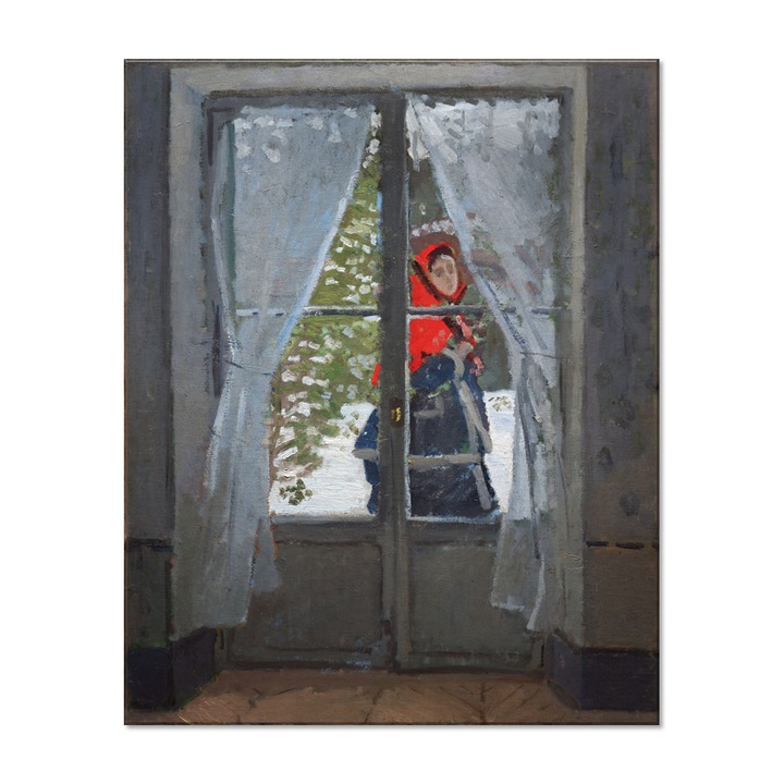 Tablou Canvas Premium Arta Clasica Heartwork, Reproducere, Claude Monet, Madame Monet or The Red Cape 1870, 64 cm x 80 cm