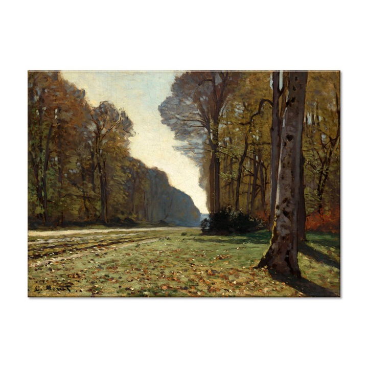 Tablou Canvas Premium Arta Clasica Heartwork, Reproducere, Claude Monet, The Pave de Chailly 1865, 80 cm x 58 cm