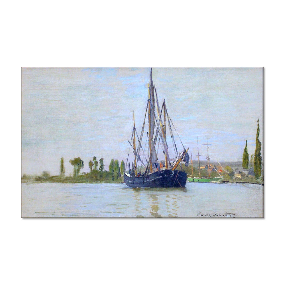 Tablou Canvas Premium Arta Clasica Heartwork, Reproducere, Claude Monet, The Sailing Boat 1871, 80 cm x 50 cm