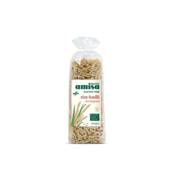 Fusilli Bio din Orez Integral Fara Gluten Amisa 500gr Fusilli Bio din Orez Integral Fara Gluten Amisa 500gr