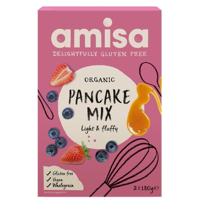 Mix pentru Clatite Fara Gluten Bio Amisa 2x180gr