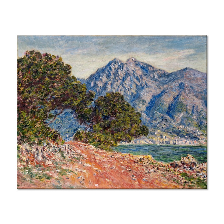 Tablou Canvas Premium Arta Clasica Heartwork, Reproducere, Claude Monet, Cap Martin 1884, 80 cm x 65 cm