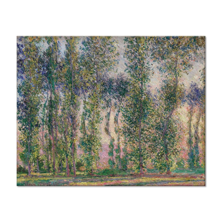 Tablou Canvas Premium Arta Clasica Heartwork, Reproducere, Claude Monet, Poplars at Giverny 1887, 80 cm x 64 cm