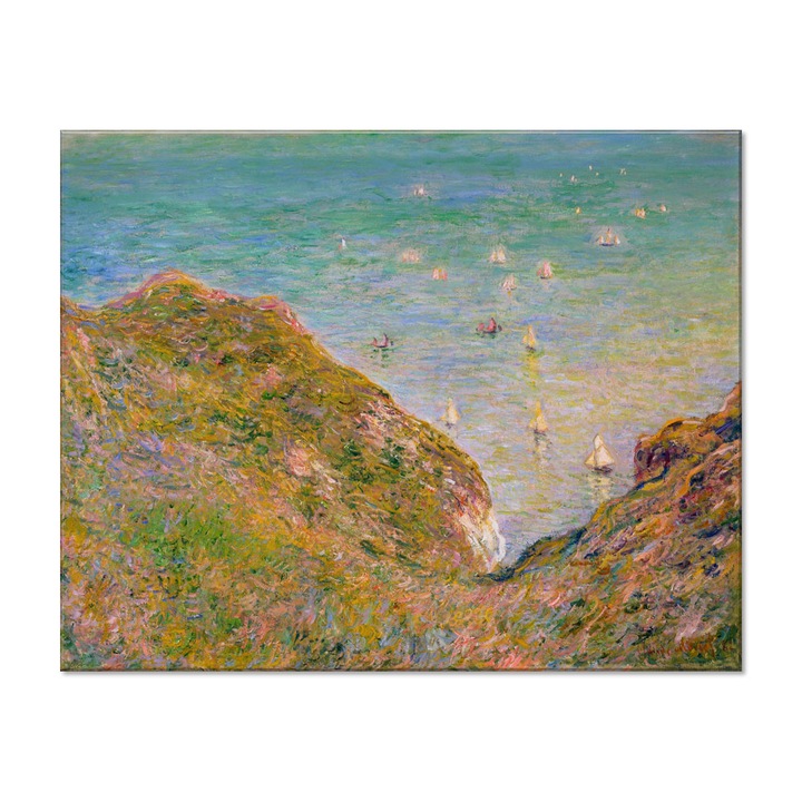 Tablou Canvas Premium Arta Clasica Heartwork, Reproducere, Claude Monet, View from the Cliff at Pourville, Bright Weather 1882, 80 cm x 64 cm