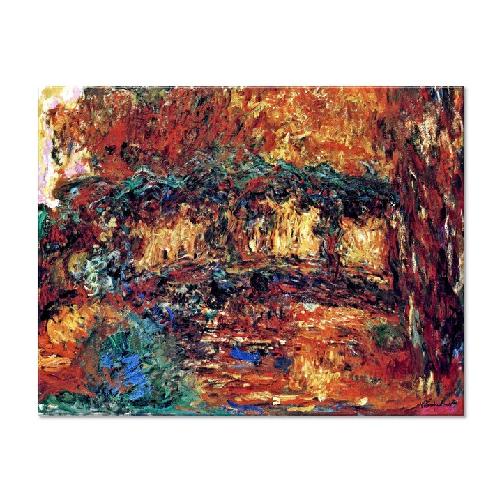 Tablou Canvas Premium Arta Clasica Heartwork, Reproducere, Claude Monet, The Japanese Bridge 1924, 80 cm x 62 cm