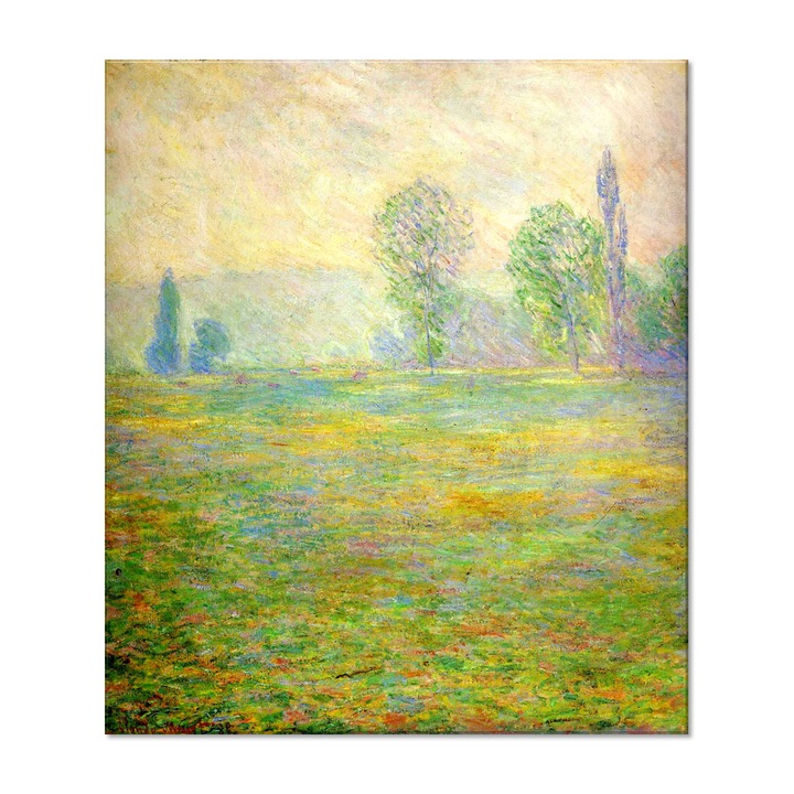 Tablou Canvas Premium Arta Clasica Heartwork, Reproducere, Claude Monet, Meadows in Giverny 1888, 80 cm x 93 cm