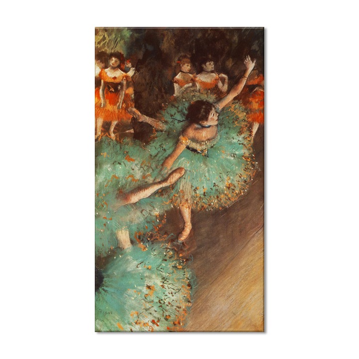 Tablou Canvas Premium Arta Clasica Heartwork, Reproducere, Edgar Degar, The Green Dancer 1879, 80 cm x 44 cm