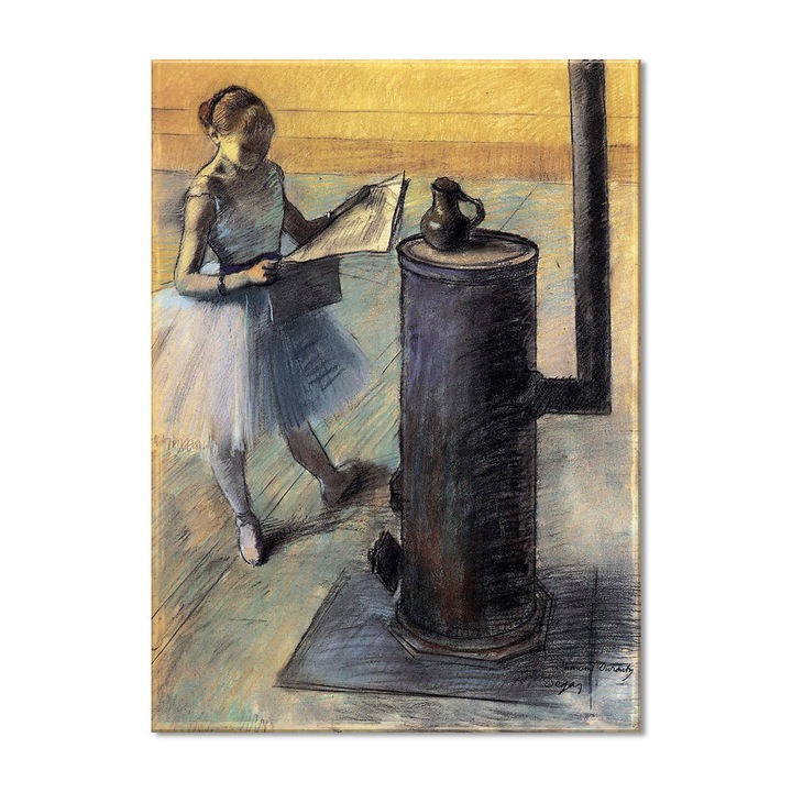 Tablou Canvas Premium Arta Clasica Heartwork, Reproducere, Edgar Degar, Dancer resting 1880, 80 cm x 58 cm