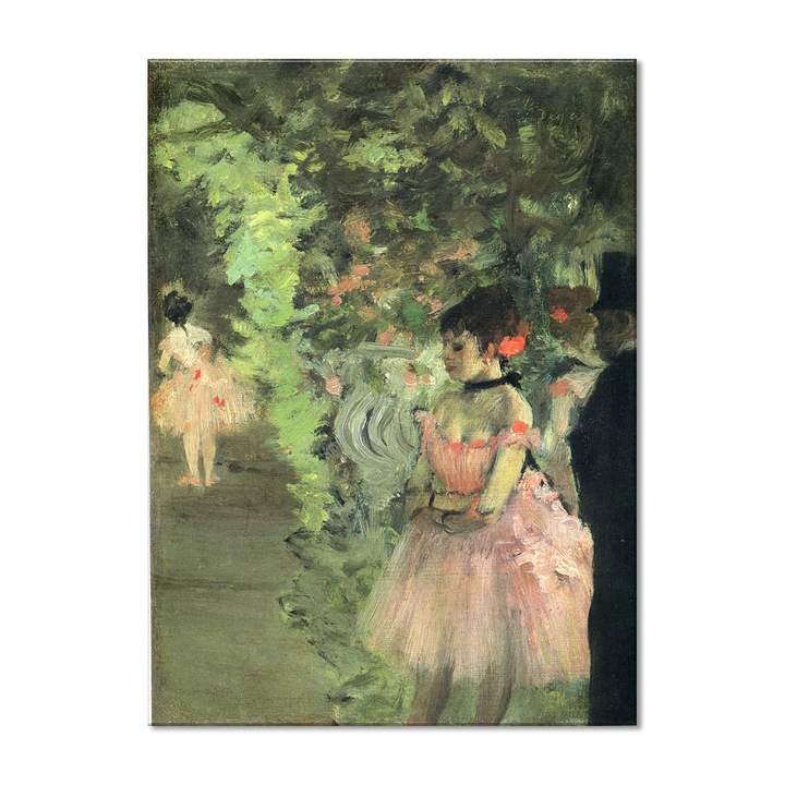 Tablou Canvas Premium Arta Clasica Heartwork, Reproducere, Edgar Degar, Dancers Backstage 1883, 109 cm x 80 cm