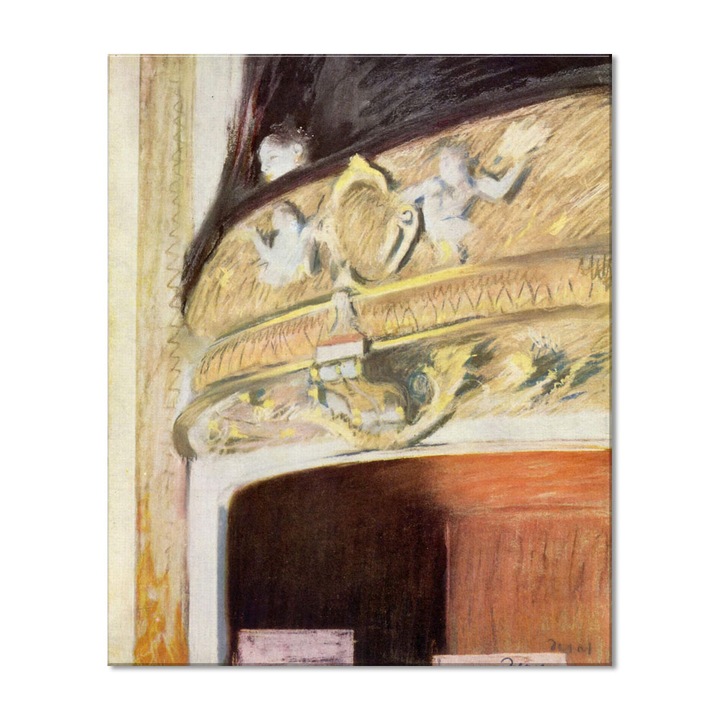 Tablou Canvas Premium Arta Clasica Heartwork, Reproducere, Edgar Degar, The Box at the Opera 1880, 97 cm x 80 cm