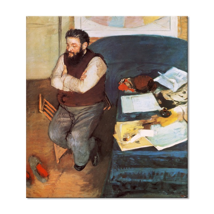 Tablou Canvas Premium Arta Clasica Heartwork, Reproducere, Edgar Degar, Diego Martelli 1879, 90 cm x 80 cm